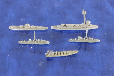 5 xFlußkanonenboot /river gunboat Hersteller Trident 1139, ,1:1250 Schiffsmodell