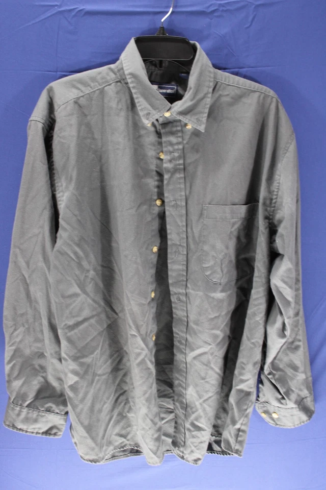 Camisa de vestir Blue Generation manga larga gris oscuro talla grande Foto 2 de 4