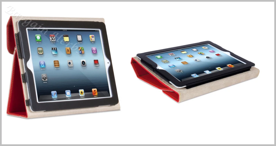 iSound New Genuine Leather iPad and/or iPad Keyboard Portfolio Free Shipping Red - Image 2 of 4