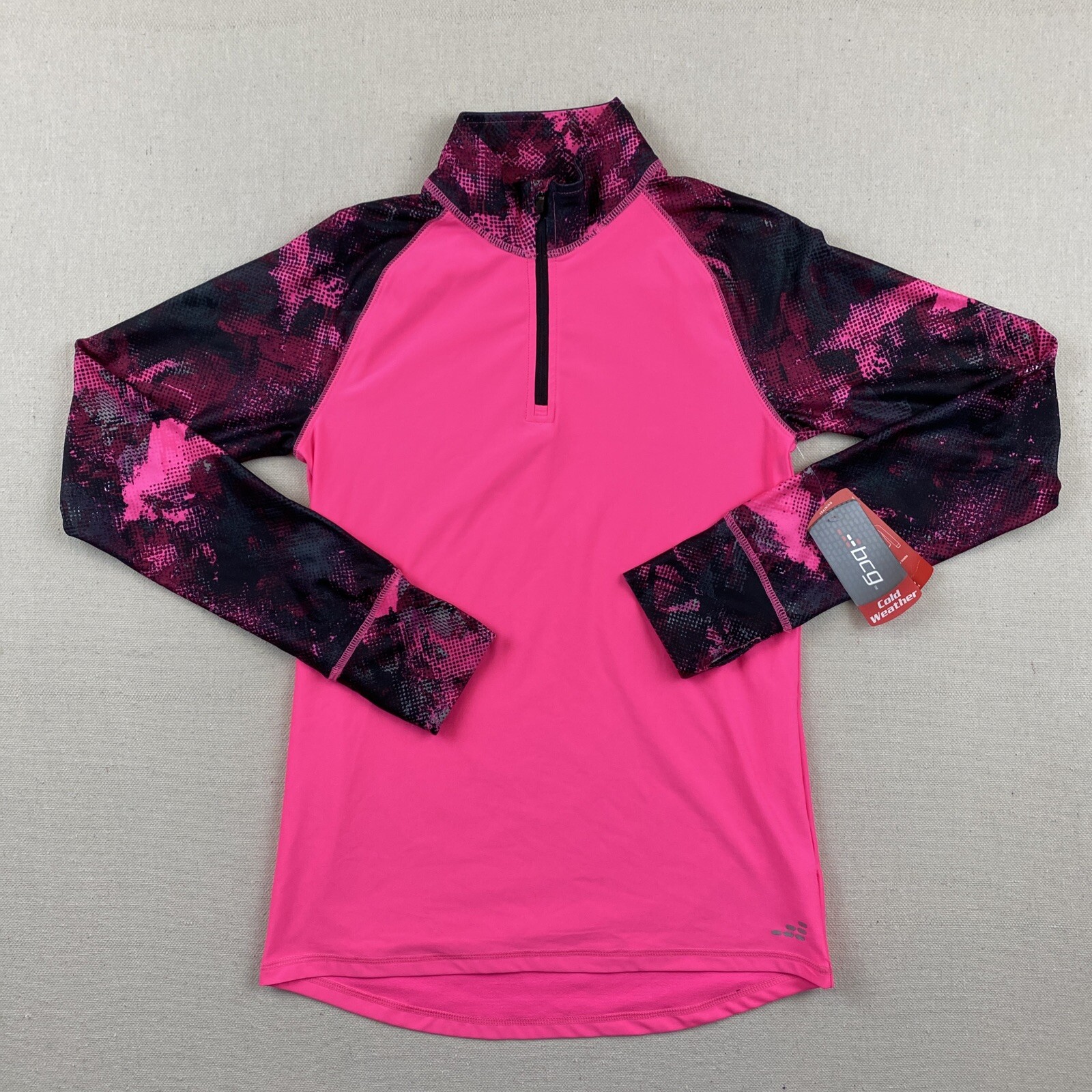 BCG Girls 1/4 Zip Long Sleeve Pullover 