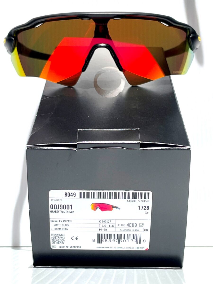 NEW Oakley RADAR EV PATH XS YOUTH Matte Black PRIZM Ruby NEW Oakley RADAR EV PATH XS YOUTH Matte Black PRIZM Ruby