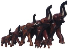 1 Elefant laufend, Holz-Elefant, Dekofigur wahlw. in 12/15/18/25 und 35 cm