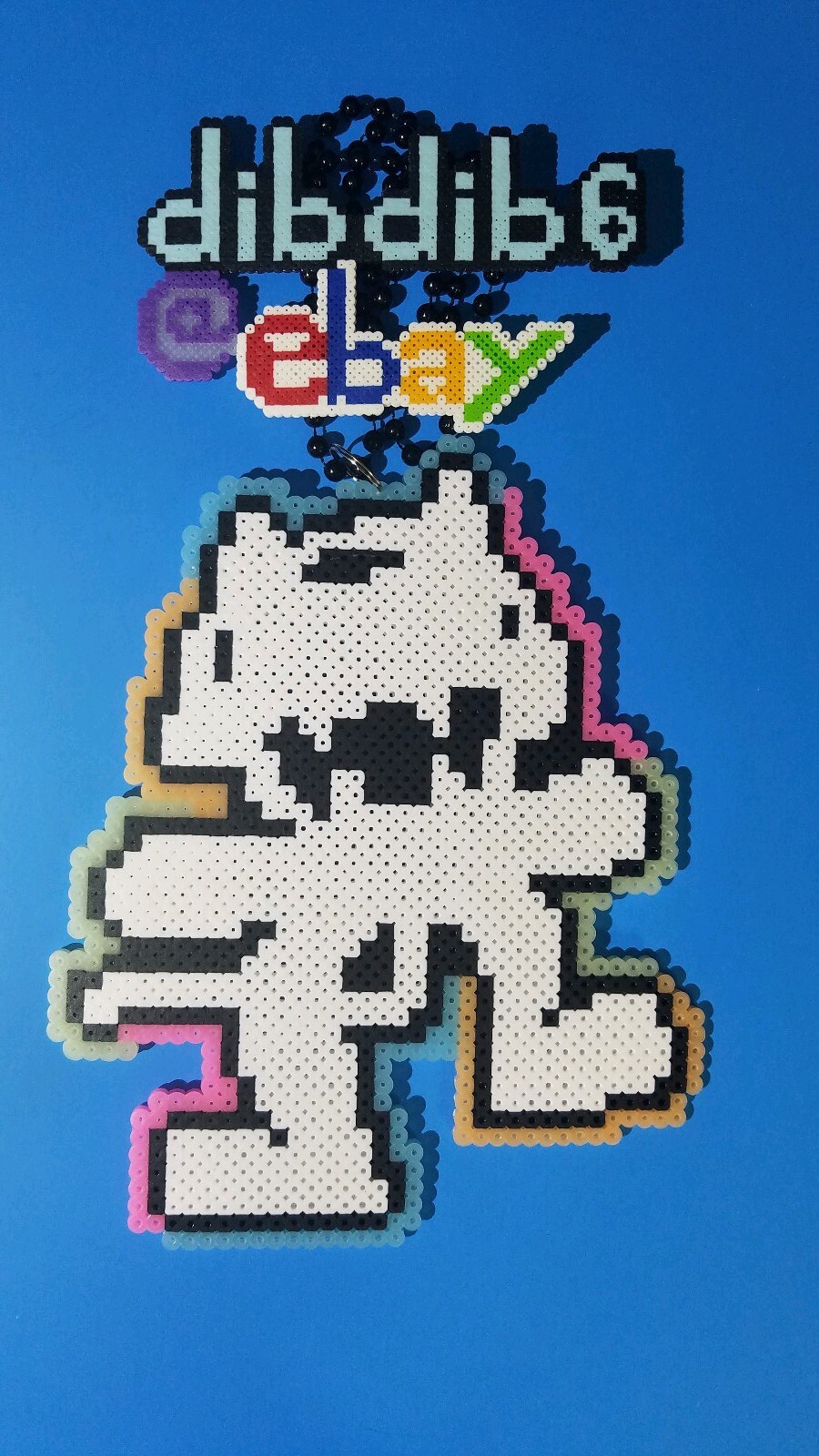 Monstercat perler kandi necklace, MC, rave, PLUR, Canadian, EDC, EDM