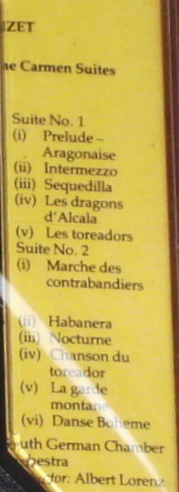 Bizet Carmen Suites 1, 2 Albert Lorenz CASSETTE ALBUM Bibi Mus BBM123 NEW SEALED - Image 2 of 4