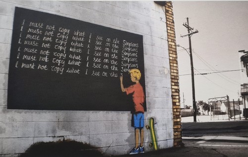 BANKSY * Bart Simpson * 50 x 40 cm * Lithografie *Kunstdruck*limitiert # 20/500 - Picture 2 of 11