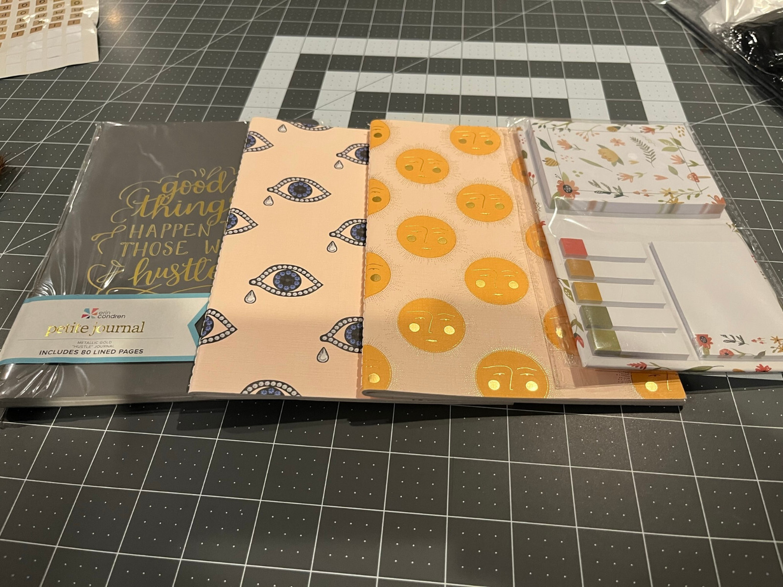 4-Assorted Journal Notebooks & Sticky Notes Bundle Set-image
