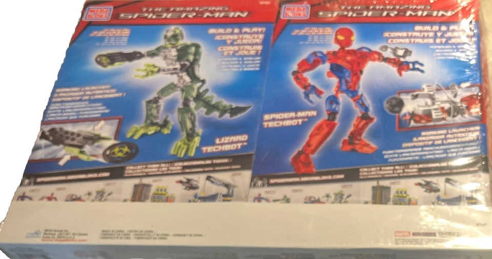 Mega Bloks #91247 Amazing Spider-Man & Lizard Techbot Set 90 Pcs 6+ Brand New - Image 2 of 4