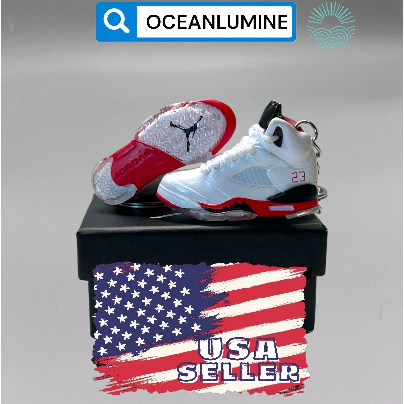 Porte clés Jordan 3D Mini Sneaker de la meilleure qualité, boîte à chaussures, boîte d'affichage option