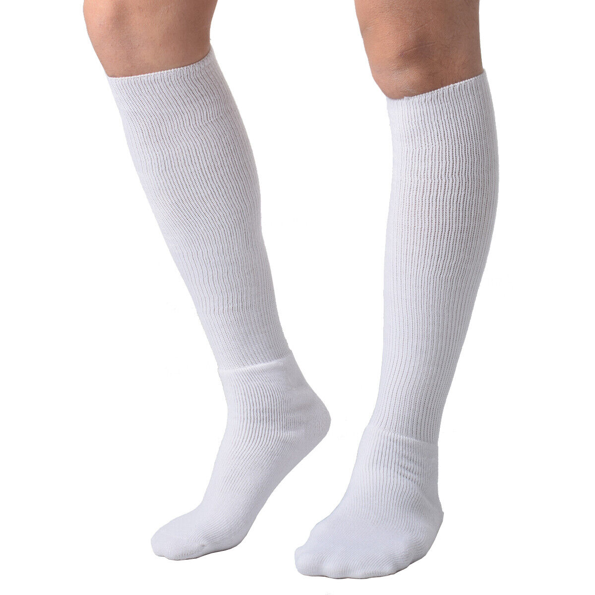 1 Pair Mens Scottish Kilt Hose Highland Wear Socks 2 Colors White / Black