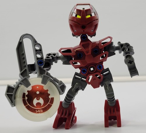 *B9) 2003 LEGO Bionicle Matoran of Metru Nui Mini Figure - Nuhrii - Red - Picture 9 of 12