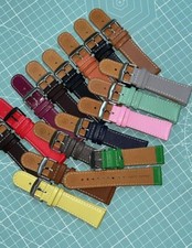 Wholesale Lot Size 22mm Mixed Colour Leather Watch Strap 16pcs 139