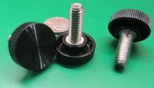 Plastic Black Stainless Thumb Screw 1" Head Dia. 5/16"-18 x 7/8" Length, 10 Pc