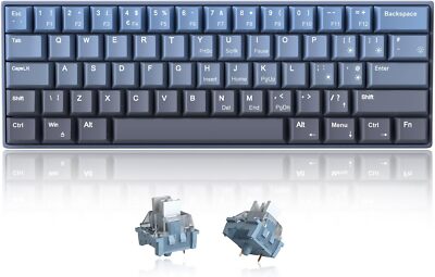 MageGee MK STAR 61 60% Mechanical Keyboard UK Layout Gradient Blue MK STAR