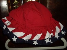 T25 NWOT Girls 12-24M Gymboree Cotton Bucket Hat Red White Blue July 4th Patriot