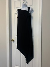 DAVID MEISTER Black Evening/Occasion Asymmetrical Hem Dress Sz 12