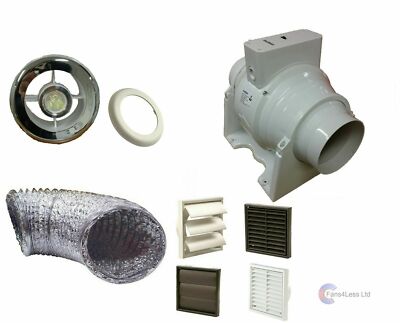 XFLO100 Timer oder Std Inline Extraktor Dusche Licht Ventilator Badezimmer Dusche Kit 4''