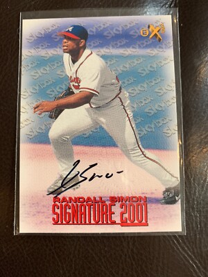 RANDALL SIMON 1998 E-X 2001 RC ROOKIE SIGNATURE AUTOGRAPH BRAVES AUTO SP