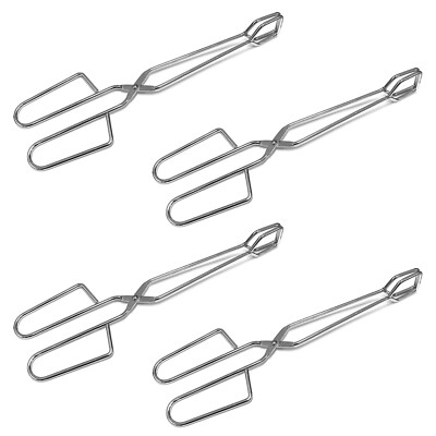 4er Set XXL Edelstahl Servierzange 28,5 cm Grillzange Bratwurstzange Küchenzange