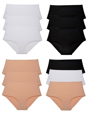 3er Pack Damenunterhose Unterwäsche Panty Slip Qualität Nahtlos Lasercut 