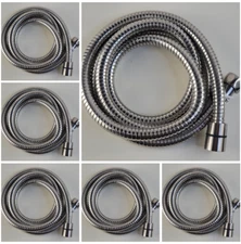 (6 Pack) Flexible Extendable Shower Hose Handheld 60" to 82" Replacement Home RV