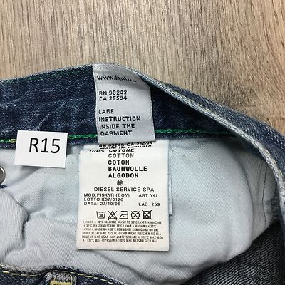 Diesel Industry Piskyr Cropped Boys/Youth Jeans Size 12 W27 L23