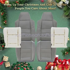 6 x For 2002-2005 Ford Excursion Front Both Side Leather Seat Cover Gray & Foam