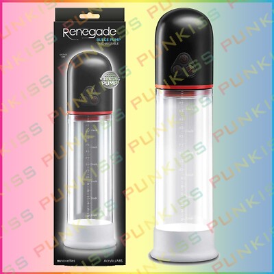 Renegade USB Rechargeable Vibrating Penis Pump Male ED Enlargement Enhancer  Sex | eBay
