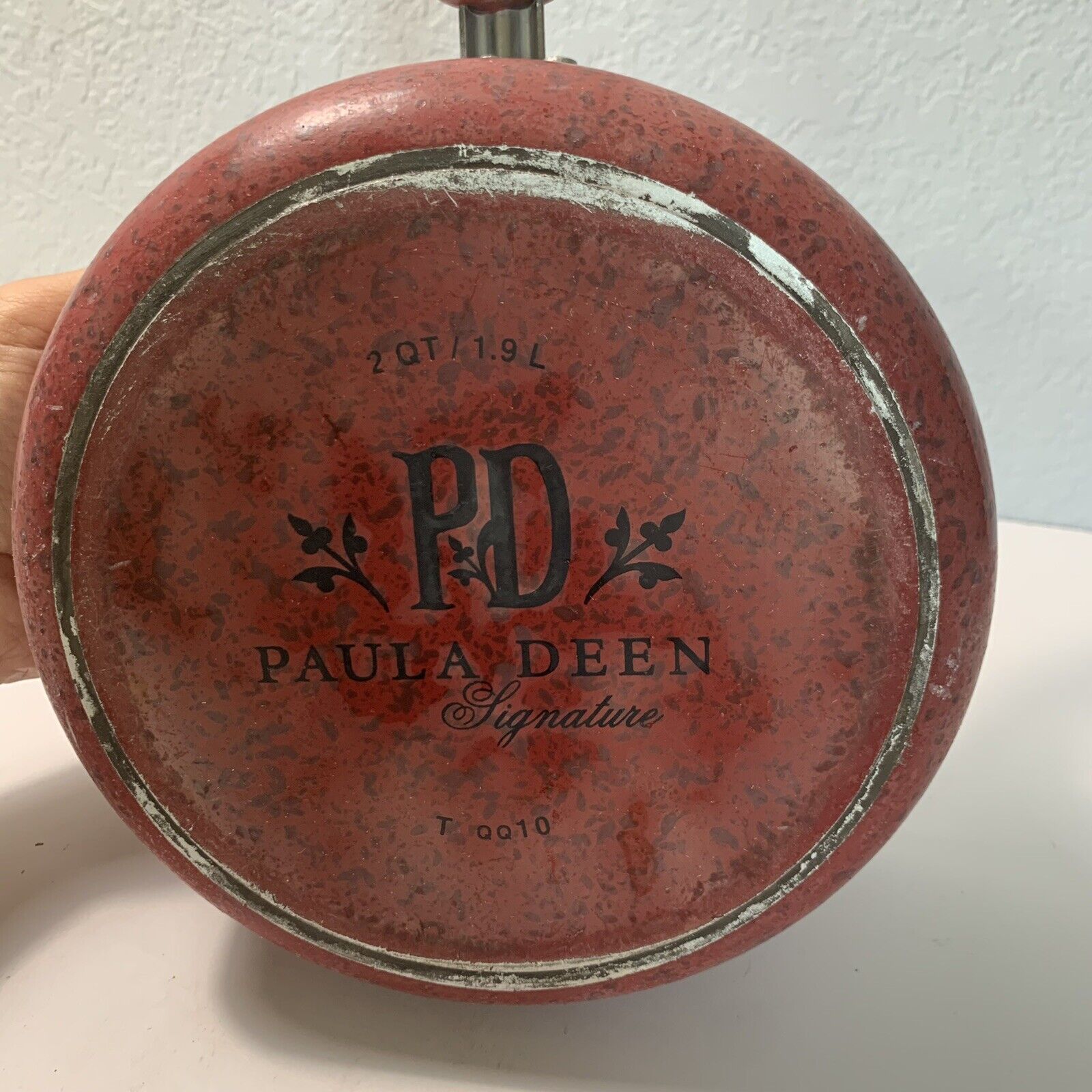 Paula Deen 16991 Riverbend Nonstick Cookware Pots and Pans Set, 12 Piece,  Red Speckle
