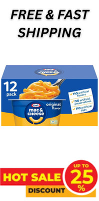 Kraft Original Macaroni and Cheese Easy Microwavable Dinner, 2.05 oz., 12 pack