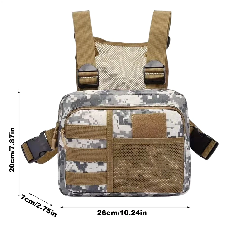 Bolso de Pecho para Hombres Mujeres Chaleco para Correr Pecho Soporte para Teléfono Pecho Riñonera Foto 3 de 4