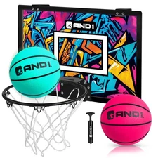 Over The Door [Mini Basketball] [Hoop]: - 18”x12” Pre-Assembled Portable with...