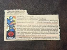 🔴 GI Joe Cobra Commander File Card Store Back 1983 ARAH Vintage Hasbro
