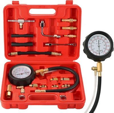 #ad 0 140PSI Fuel Pressure Gauge Kit Fuel Injection Pump Pressure Tester Gauge Kit $18.99