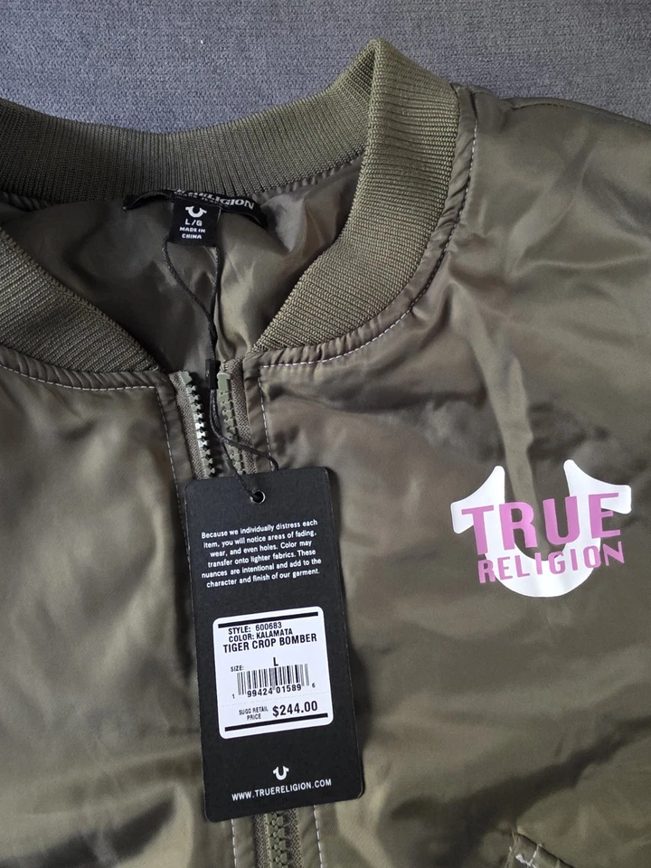 Chaquetas True Religion Nuevas con Etiquetas Chaqueta Bomber Corta Tigre Mujer Talla Grande Foto 2 de 3