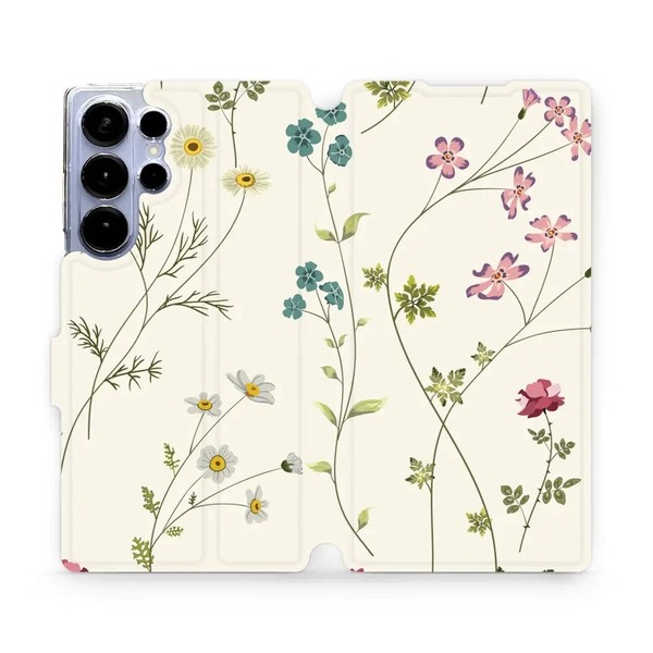 HandyhüLle Mit Klappe FüR Galaxy S25 Ultra Mobiwear Case Flip Cover Feldblumen-image
