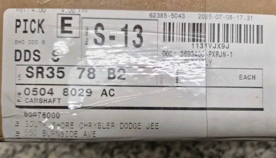 Cámara izquierda MOPAR para Dodge Durango 2019 parte no 05048029AC Foto 3 de 4