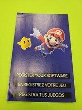 Super Mario Galaxy Registration Insert Nintendo Wii Instruction Manual Only