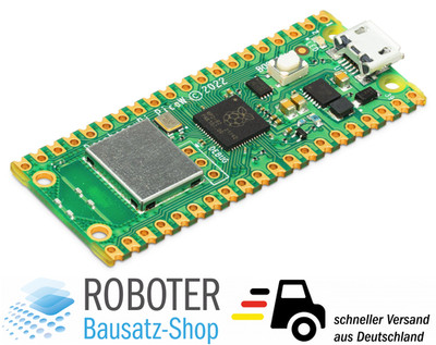 Raspberry Pi Pico W, RP2040 + WLAN Mikrocontroller-Board