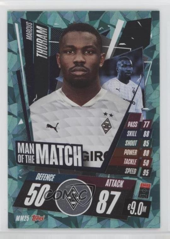 2020 Match Attax UEFA Champions League Man of the Marcus Thuram Rookie RC 02l5
