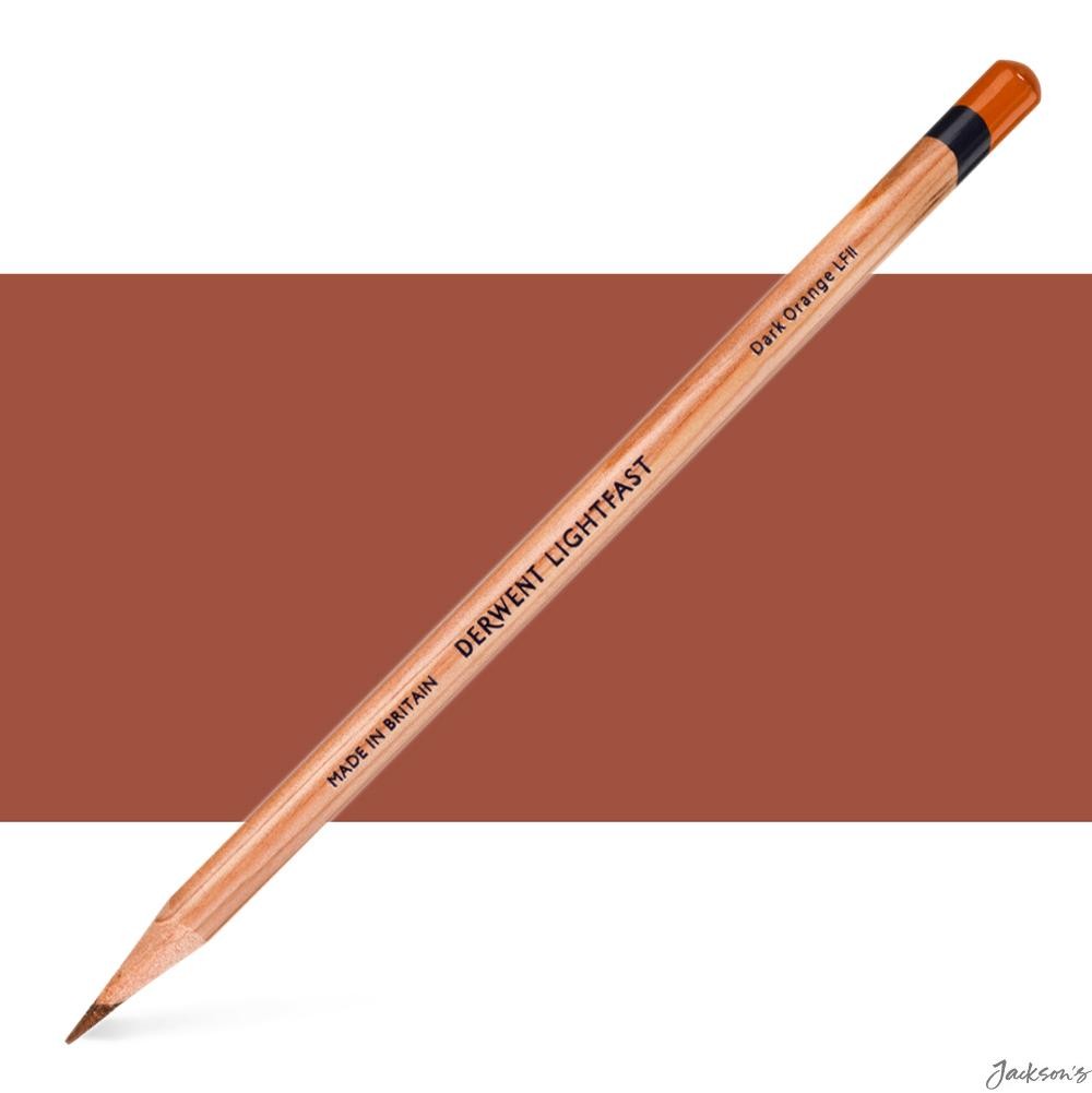 Derwent Lightfast Colour Pencil Oil Based Dark Orange Artist Drawing