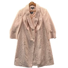 John Meyer Peach Quilted Formal Sleeveless Dress And Pearl Button Jacket Set 18W