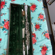 Vintage King American Standard Silverplated Brass Clarinet Circa 1920s USA
