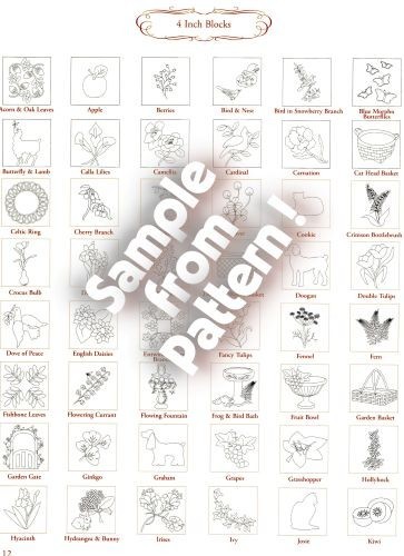 The Art of Elegant Hand Embroidery Pattern Packet ~ 124 Block PATTERNS ...