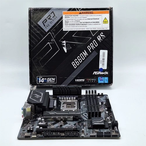 ASRock B660M Pro RS Intel B660 (LGA1700) 32GB MicroATX Motherboard -NOT WORKING-