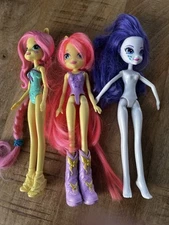 My Little Pony 9” Equestria Lot Of 3 Friendship Party Dolls No Clothes