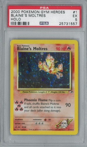 Blaine's Moltres (Unlimited) graded PSA 5 for sale on eBay