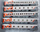 Ls Models Tt Set 5 X Long Distance Carriages Moskau-Berlin Type Y the Rzd Very