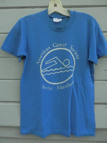 Vintage American Cancer Society Swim Marathon, Stedman 50/50 Medium T-Shirt
