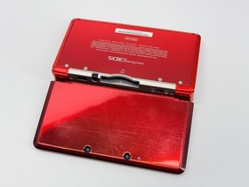 Nintendo 3DS Flame/Red Handheld System Bundle w/Mario Kart 7 Charger & SD Card