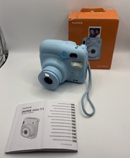 Fujifilm Instax Mini 11 Instant Film Camera Sky Blue - full working order 